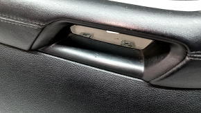 Ornamente ușă față stânga Ford Edge 19-24 negru, SEL, inserție piele neagră, cotiera piele neagră, cu mâner, zgârieturi