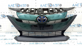 Grilă radiator pentru Toyota Prius 50 Prime 17-19 cu emblemă, sub radar, fără senzori de parcare, zgârieturi, ciobiri, elemente de fixare rupte