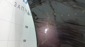 Бампер задний голый Toyota Prius 50 Prime 17-22 без парктроников, графит, примят, царапины, трещины, надломаны крепления