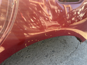 Aripă spate stânga Lincoln MKZ 13-20 pe caroserie, roșie, lovituri, ruptă la cusătură, găuri care nu provin din fabrică