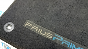 Комплект ковриков салона ткань Toyota Prius 50 Prime 17-22 черная, под чистку