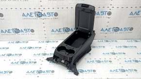 Cotieră consolă spate și suporturi pahare Toyota Prius 50 Prime 17-19 piele neagră, zgârieturi