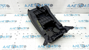 Cotieră consolă spate și suporturi pahare Toyota Prius 50 Prime 17-19 piele neagră, zgârieturi
