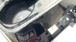 Cotieră consolă spate și suporturi pahare Toyota Prius 50 Prime 17-19 piele neagră, zgârieturi
