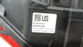 Фонарь заднего бампера левый Toyota Prius 50 Prime 17-22 разбито стекло, сломано крепление, сломан патрон лампочки