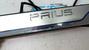 Set ornamente prag exterior pentru PRIUS Toyota Prius 50 16-22, cromate, cu iluminare din spate, zgârieturi