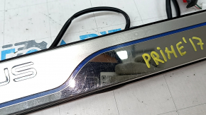 Set ornamente prag exterior pentru PRIUS Toyota Prius 50 16-22, cromate, cu iluminare din spate, zgârieturi