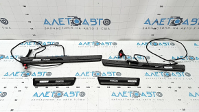 Set ornamente prag exterior pentru PRIUS Toyota Prius 50 16-22, cromate, cu iluminare din spate, zgârieturi