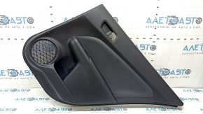 Panou ornamental ușă spate dreapta Toyota Prius 50 Prime 17-22 negru, inserție piele neagră, cotiera piele neagră, cu ornamente și control ridicare geam, pentru curățare