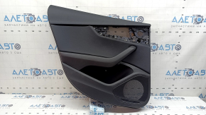 Ornamente ușă spate stânga Audi A5 F5 18-19 5D negre, inserție piele neagră, cotiera piele neagră, zgârieturi