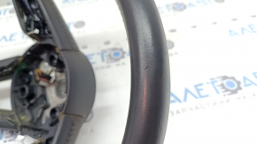 Volan gol Audi A5 F5 18-24 piele neagră cu încălzire fără butoane și padele, pentru curățare chimică, zgârieturi