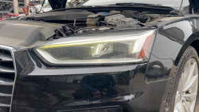 Фара передняя левая в сборе Audi A5 F5 18-19 LED, желтит LED, царапины, под полировку