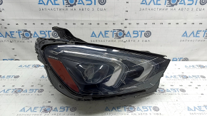 Ansamblu far dreapta față Mercedes W167 GLE 20-23 LED cu garnitură, zgârieturi, necesită lustruire, LED îngălbenit