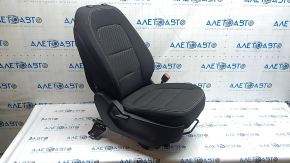Сиденье пассажирское Ford Escape MK4 23-26 без airbag, механическое, ткань черная, белая строчка, под чистку, нет бегунка на обшивке