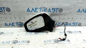 Зеркало боковое левое в сборе Toyota Venza 21-22 16 пинов, BSM, камера, поворотник, подогрев, подсветка, автоскладывание, белое,  царапины