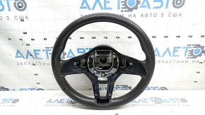 Volanul este gol, Mercedes W167 GLE 20-23, piele gri închis, fără încălzire, necesită curățare chimică, piele crăpată, zgârieturi