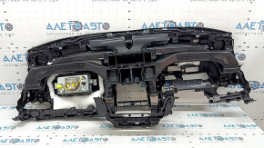 Торпедо передняя панель с AIRBAG Subaru Forester 25-26 черная, с накладкой под 2 датчика света, царапины на накладке