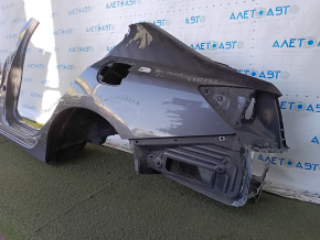 Aripă spate stânga Honda Accord 13-17 tăiată cu stâlpul central, grafit, după reparație, îndoitură