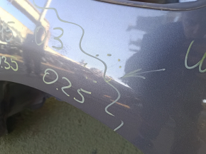 Aripă spate stânga Honda Accord 13-17 tăiată cu stâlpul central, grafit, după reparație, îndoitură