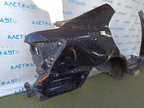 Aripă spate dreapta Toyota Camry v40 07-11, despicată împreună cu stâlpul central, neagră, ruginită, îndoită, cu denivelări