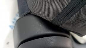 Сиденье пассажирское Subaru Forester 25-26 без Airbag, ткань темно-серая + светло-серая, синяя строчка, механика, под чистку, царапины на пластике