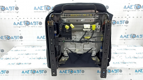 Сиденье пассажирское Subaru Forester 25-26 без Airbag, ткань темно-серая + светло-серая, синяя строчка, механика, под чистку, царапины на пластике