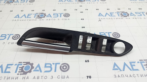 Ornament comandă ridicare geam stânga față Ford Escape MK3 13-19 negru cu crom, zgârieturi