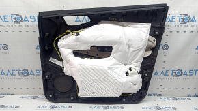 Ornament ușă, placă portbagaj stânga față, suport Ford Escape MK3 17-19, negru, cotieră din piele, zgârieturi