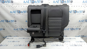 Spătarul scaunelor din spate, al doilea rând, stânga, Ford Escape MK3 13-19, piele neagră, cu centură și cotieră, curățabil chimic