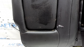Spătarul scaunelor din spate, al doilea rând, stânga, Ford Escape MK3 13-19, piele neagră, cu centură și cotieră, curățabil chimic
