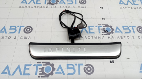 Накладка порога наружная задняя правая Infiniti QX50 22-22 хром с подсветкой, царапины
