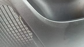 Ornamente ușă spate dreapta Infiniti QX50 19-25 negru, inserție piele neagră, cotiera piele neagră, cusături gri, ornament argintiu, cu perdea, BOSE, cu buton, zgârieturi