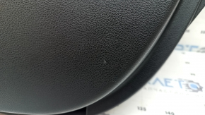Ornamente ușă față dreapta Infiniti QX50 19-22 negre, inserție piele neagră, cotiera piele neagră, cusături gri, ornament argintiu, Bose, zgârieturi