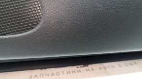 Ornamente ușă față dreapta Infiniti QX50 19-22 negre, inserție piele neagră, cotiera piele neagră, cusături gri, ornament argintiu, Bose, zgârieturi