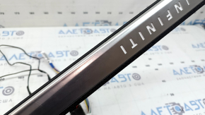 Prag exterior ușă dreapta față Infiniti QX50 19-23 cromat cu iluminare din spate, zgârieturi
