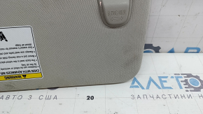 Vizor dreapta Infiniti QX50 19-25 gri, fără cârlig, curățabil chimic