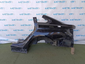 Aripă spate stânga BMW 4 F36 15-20 Gran Coupe, tăiată cu acul, neagră, cu găuri