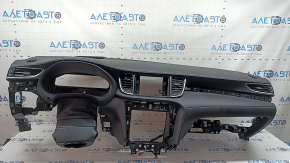 Торпедо передняя панель с AIRBAG Infiniti QX50 19-20 черная, под динамик, под проекцию, с дефлекторами