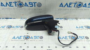 Зеркало боковое правое в сборе Toyota Camry v70 18-24 7 пинов, поворотник BSM, синее