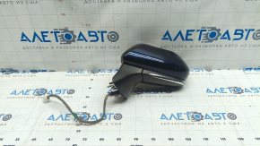 Зеркало боковое левое в сборе Toyota Camry v70 18-24 7 пинов, поворотник, BSM, синее