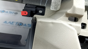 Торпедо передняя панель с AIRBAG BMW X3 G01 18-21 кожа, черно-бежевая OYSTER, без проекции, вмятины