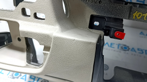 Торпедо передняя панель с AIRBAG BMW X3 G01 18-21 кожа, черно-бежевая OYSTER, без проекции, вмятины