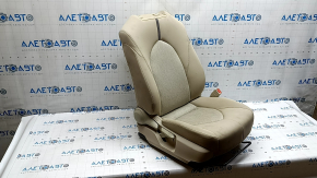 Scaun pasager Toyota Camry v70 20-24 cu airbag, mecanic, încălzit, material textil bej, inserție gri, cusături gri, curățabil chimic, rugină pe cadru