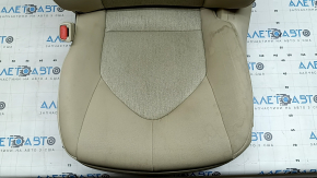 Scaun șofer pentru Toyota Camry v70 20-24 cu airbag, electric, încălzit, material textil bej, inserție gri, cusături gri, curățabil chimic, zgârieturi, abraziune, rugină pe cadru