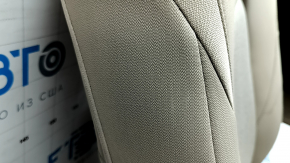 Scaun șofer pentru Toyota Camry v70 20-24 cu airbag, electric, încălzit, material textil bej, inserție gri, cusături gri, curățabil chimic, zgârieturi, abraziune, rugină pe cadru