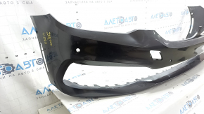 Bara față neaderentă BMW 5 G30 17-20 pentru senzori de parcare și PMA, fără mufă cârlig de remorcare, grafit, zgârieturi