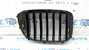 Решетка радиатора grill левая BMW X3 G01 18-21 ноздря, хром обрамление+ серая решетка, тычки
