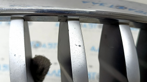 Grilă radiator dreapta BMW X3 G01 18-21, ramă cromată + grilă gri, bare laterale