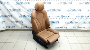 Сиденье пассажирское BMW 5 G30 17-20 с airbag, электрическое, кожа Dakota, светло-коричневая lcro cognac, Sport, с подголовником, под химчистку