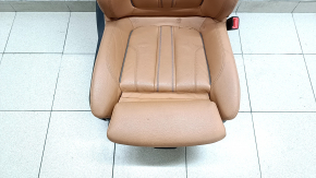 Сиденье пассажирское BMW 5 G30 17-20 с airbag, электрическое, кожа Dakota, светло-коричневая lcro cognac, Sport, с подголовником, под химчистку